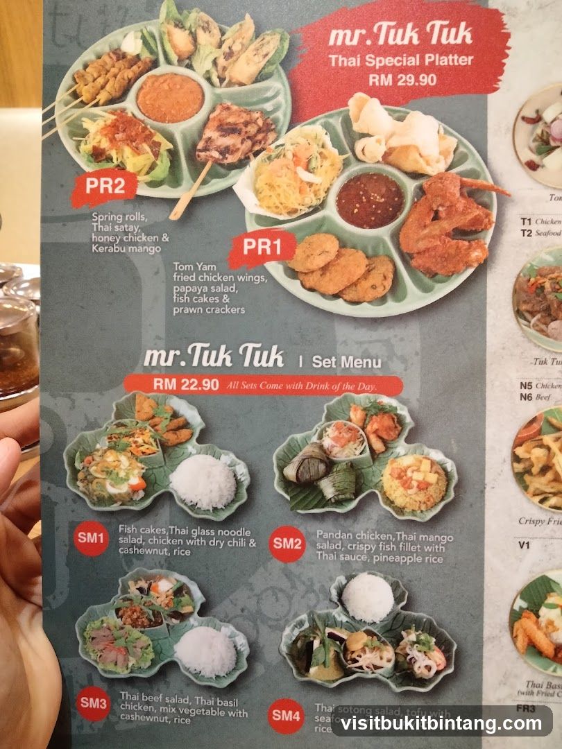 mr. Tuk Tuk Set Menu