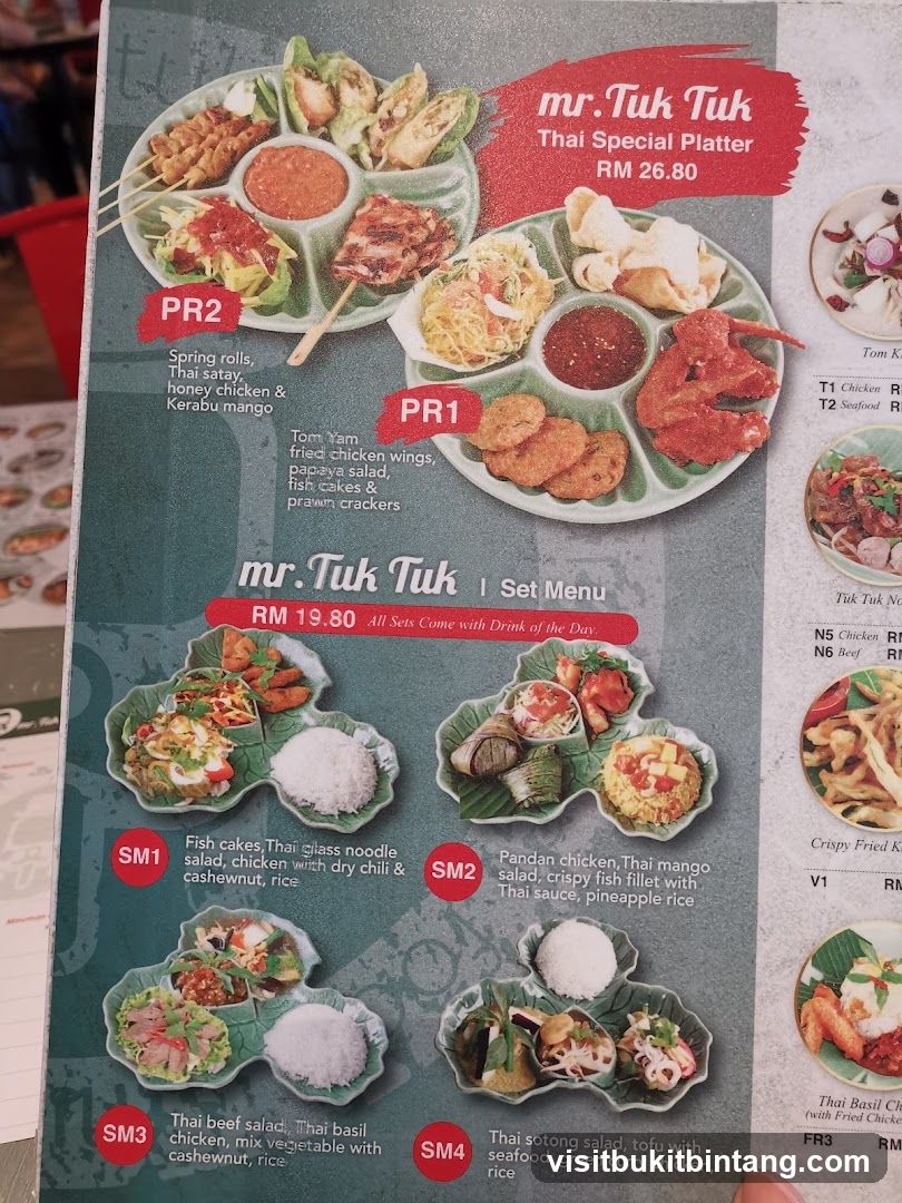 Mr. Tuk Tuk Thai Special Platter & Set Menu