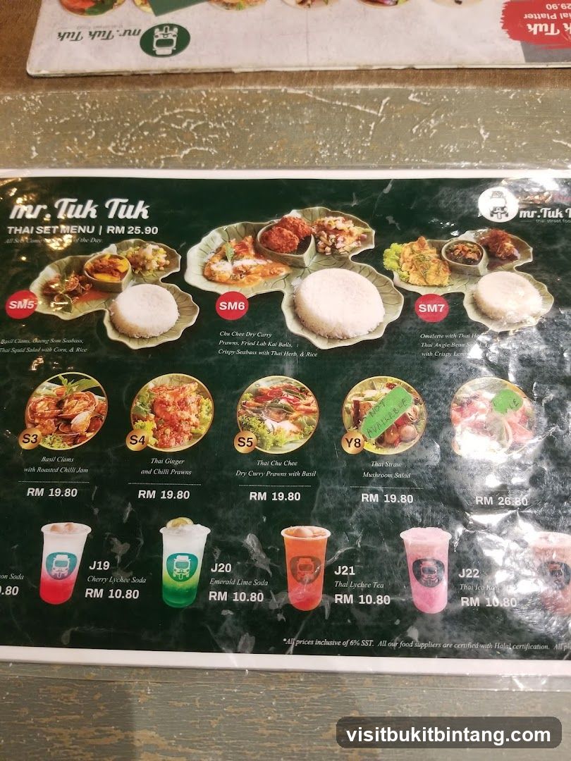 Mr. Tuk Tuk Thai Set Menu