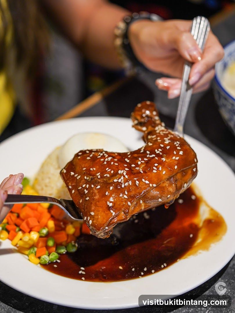 Chicken Leg with Rice and Vegetables