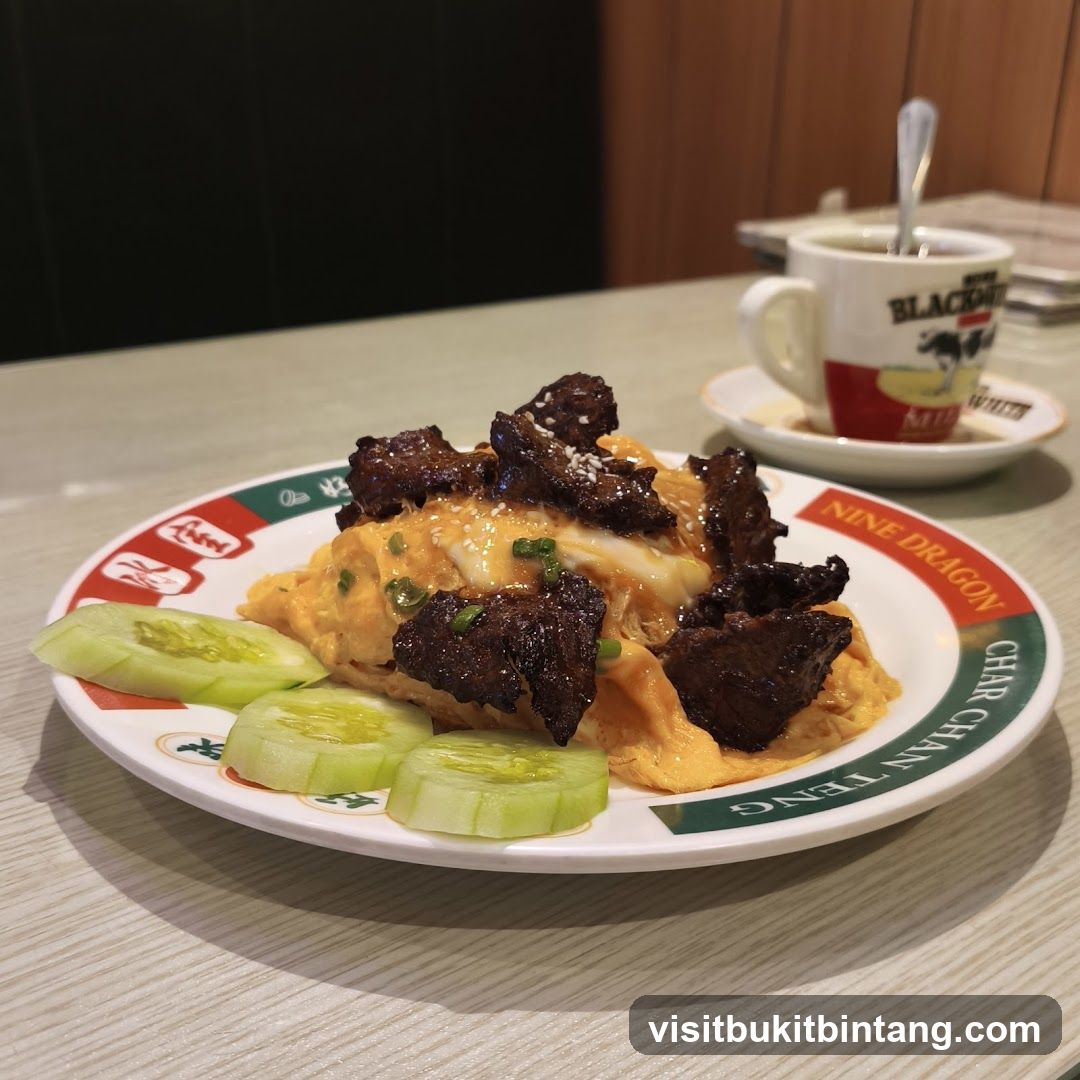 Omelette with Beef and Cucumber Slices