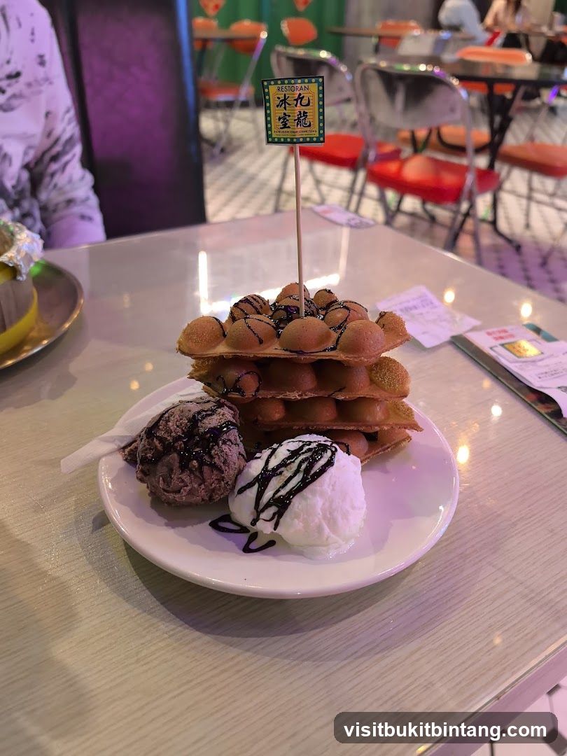Bubble Waffle with Ice Cream