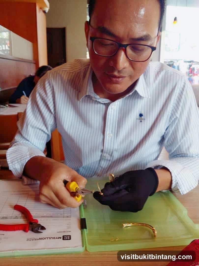 Man working on jewelry
