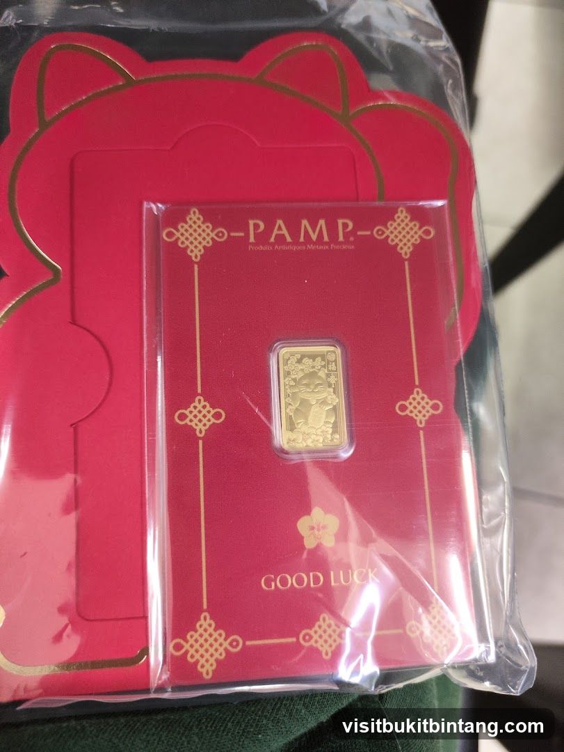 Gold Bar with Red Envelope