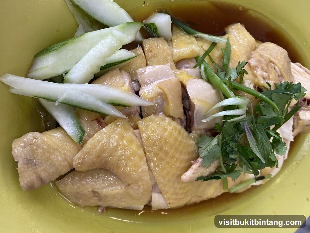 Poached Chicken with Cucumber and Herbs