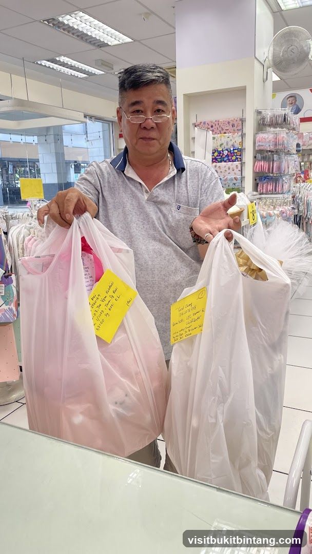 Man holding shopping bags