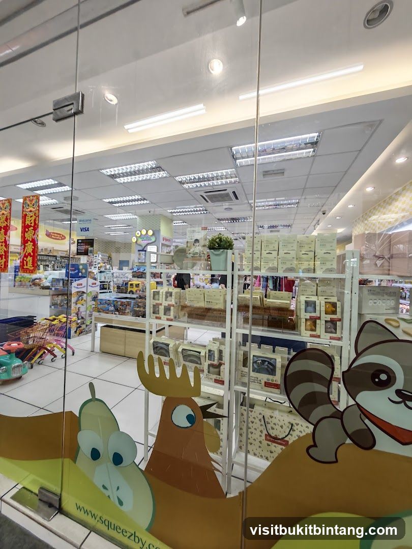 Storefront with cartoon characters