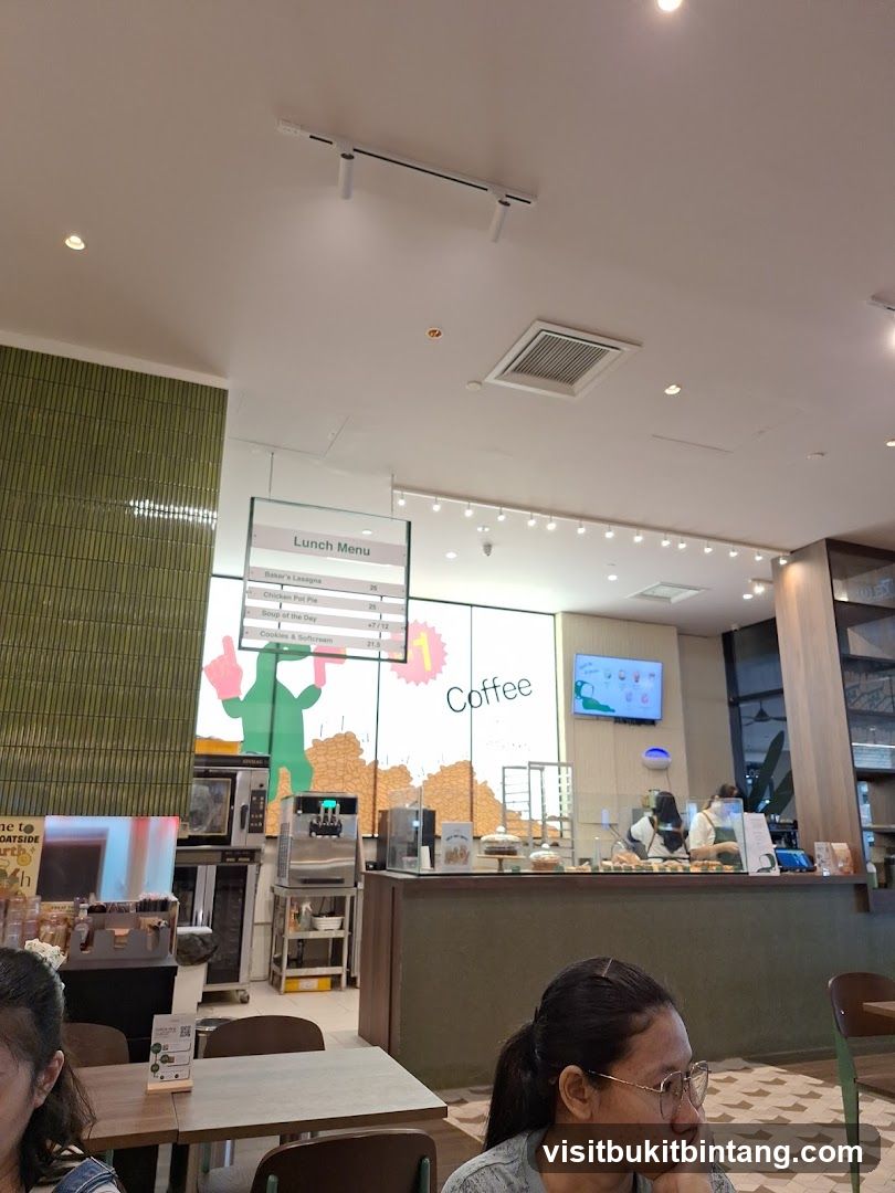Cafe Interior with Lunch Menu