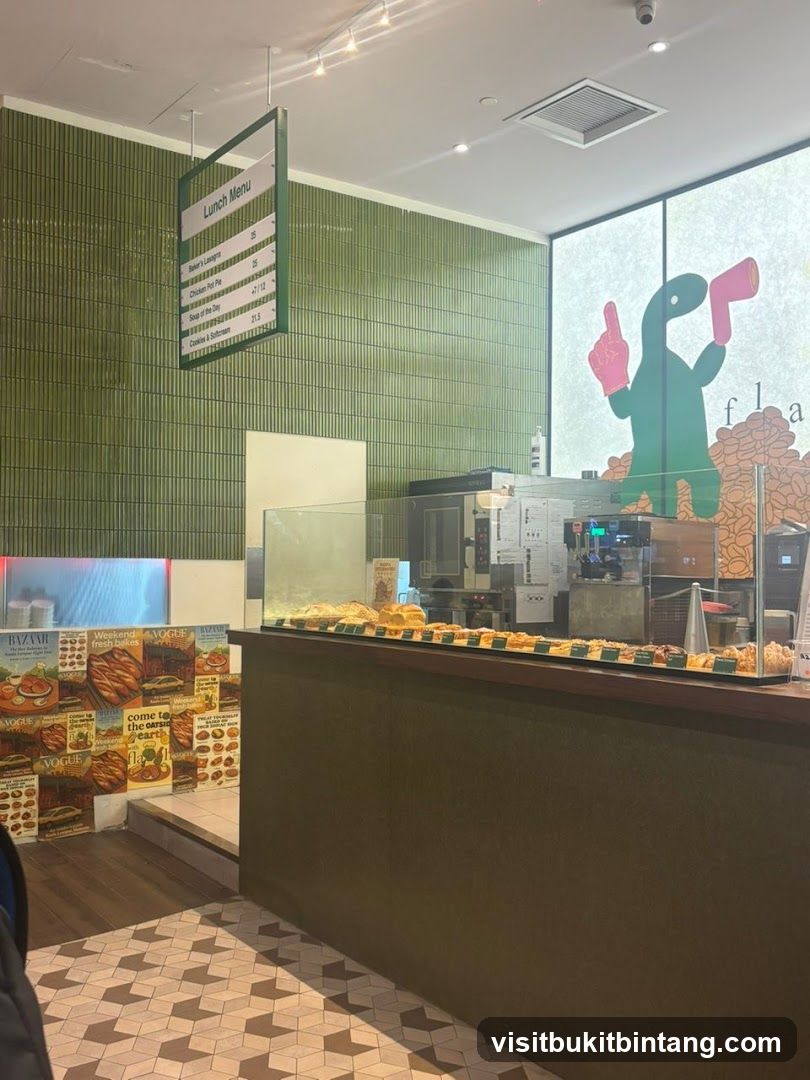 Bakery Interior with Menu and Pastries