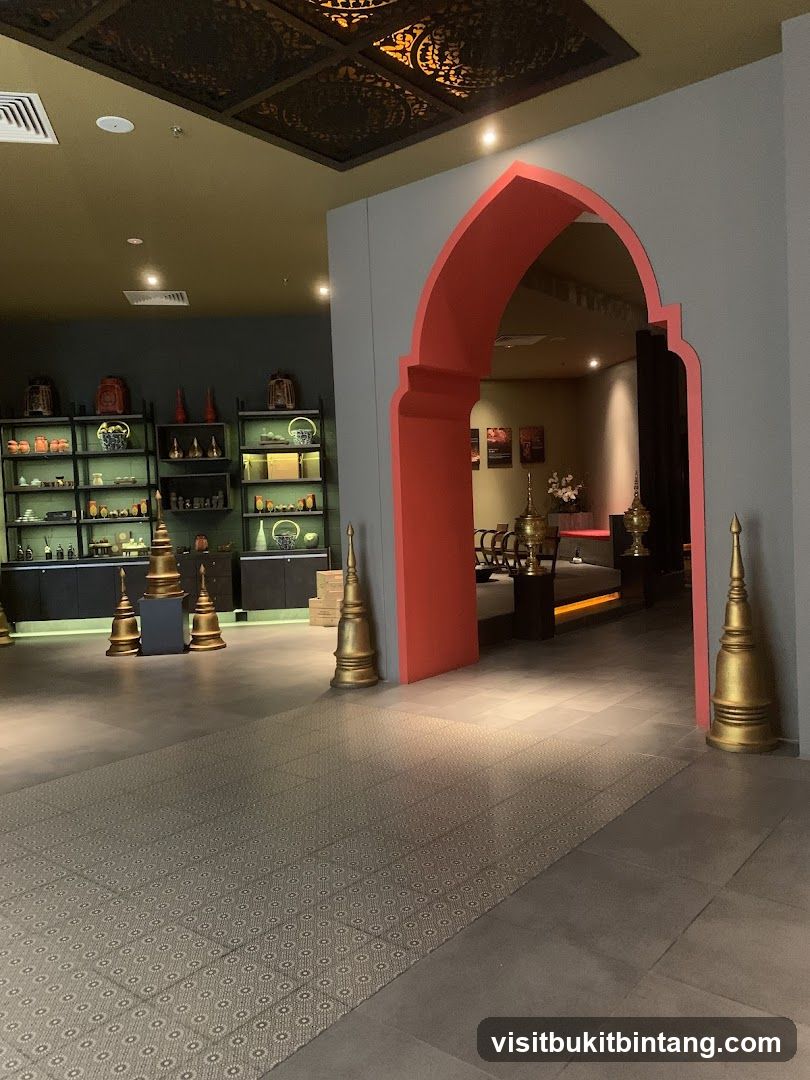 Interior of a shop with decorative items