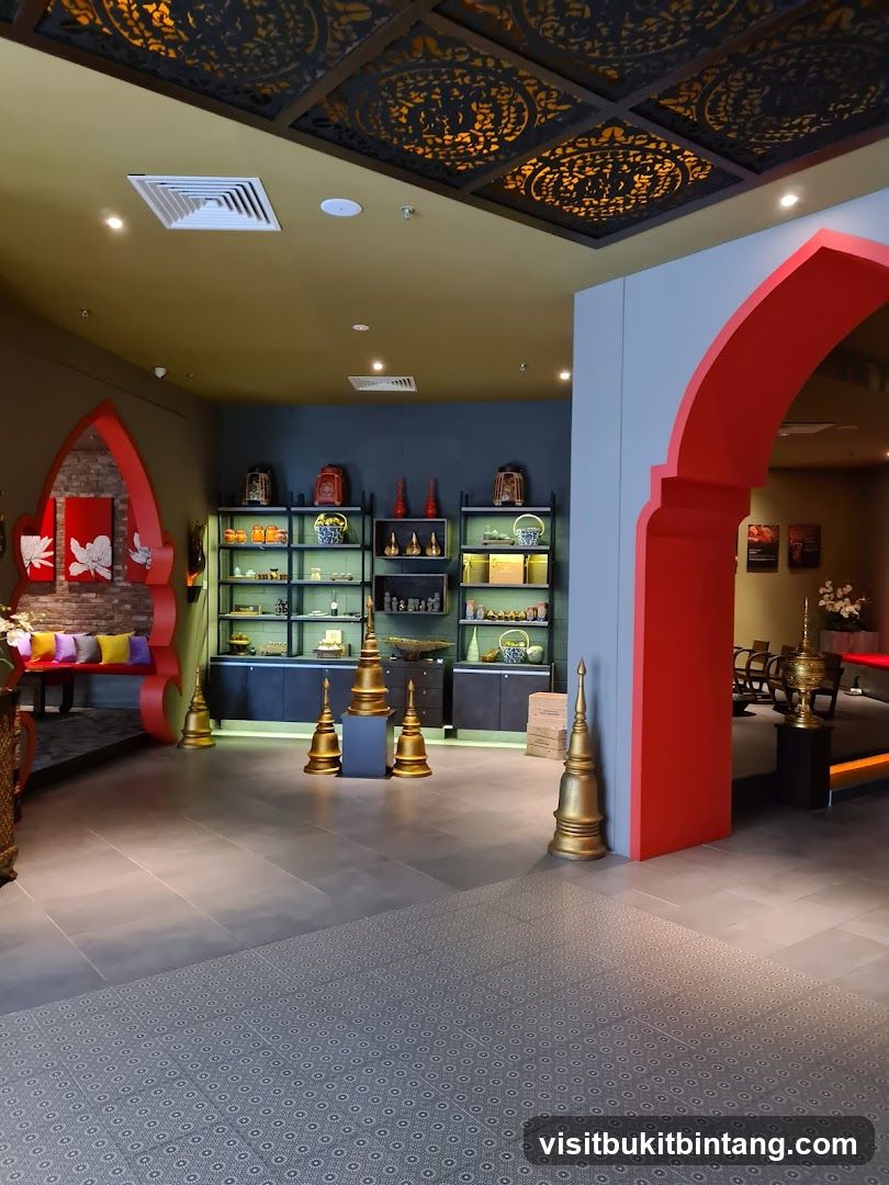 Interior of a shop with decorative items