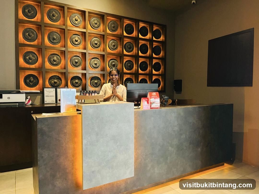 Reception Desk with Decorative Wall