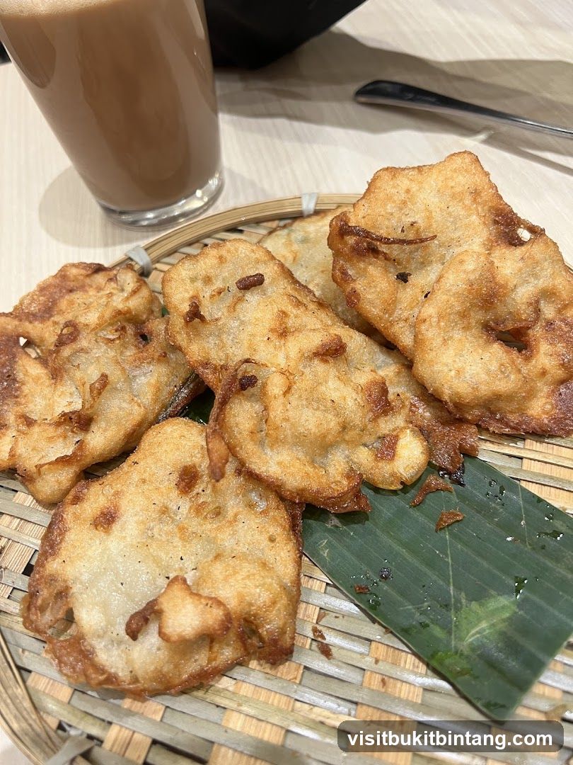 Fried Banana Fritters with Drink