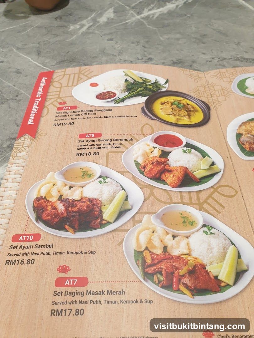 Authentic Traditional Menu