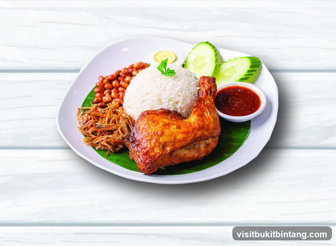 Nasi Lemak with Fried Chicken