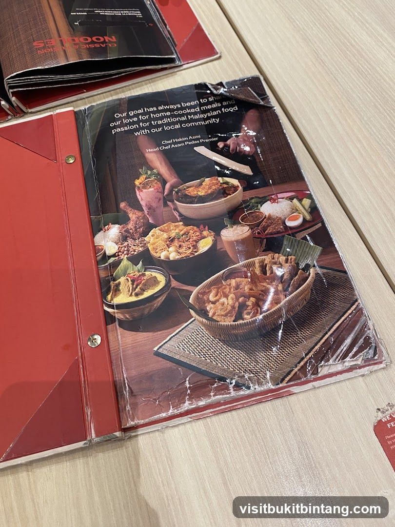 Malaysian Food Menu