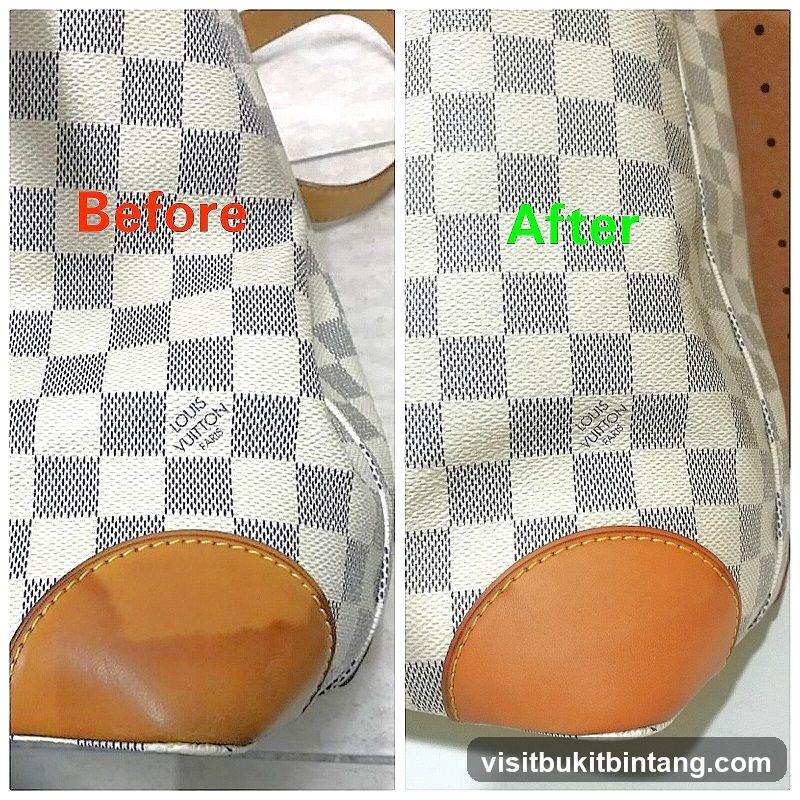 Louis Vuitton Bag Before and After Cleaning