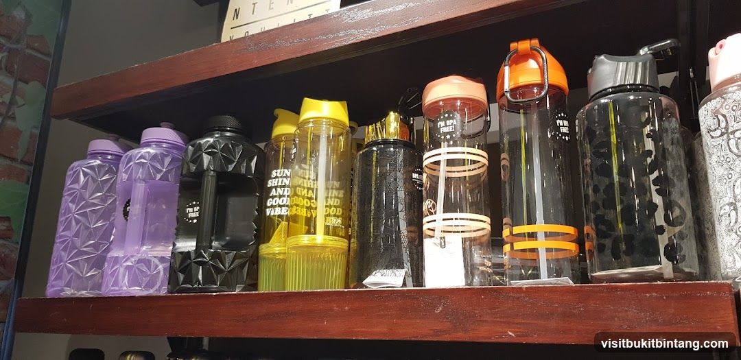 Water Bottles on Shelf