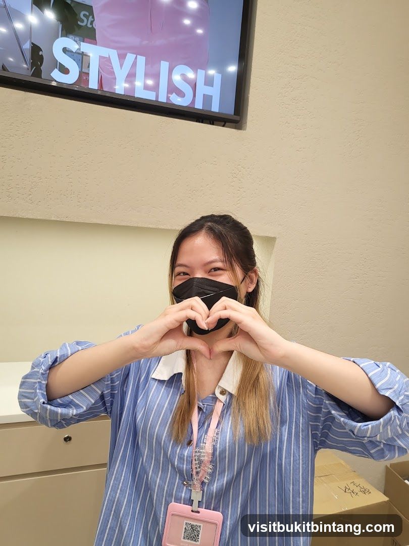 Woman making heart shape