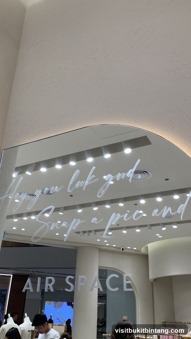 Mirror with text and store interior