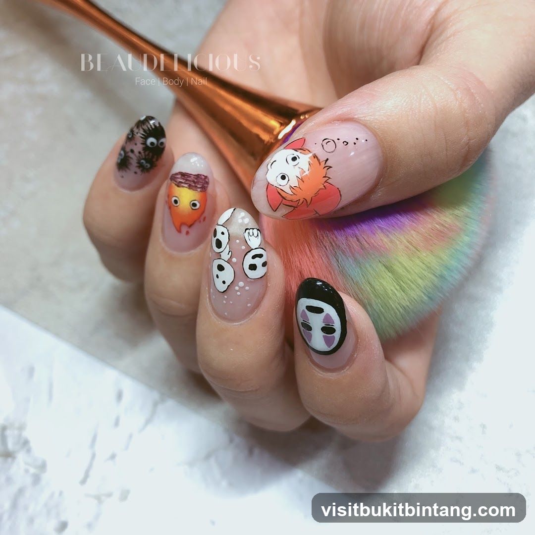 Nail Art with Studio Ghibli Characters
