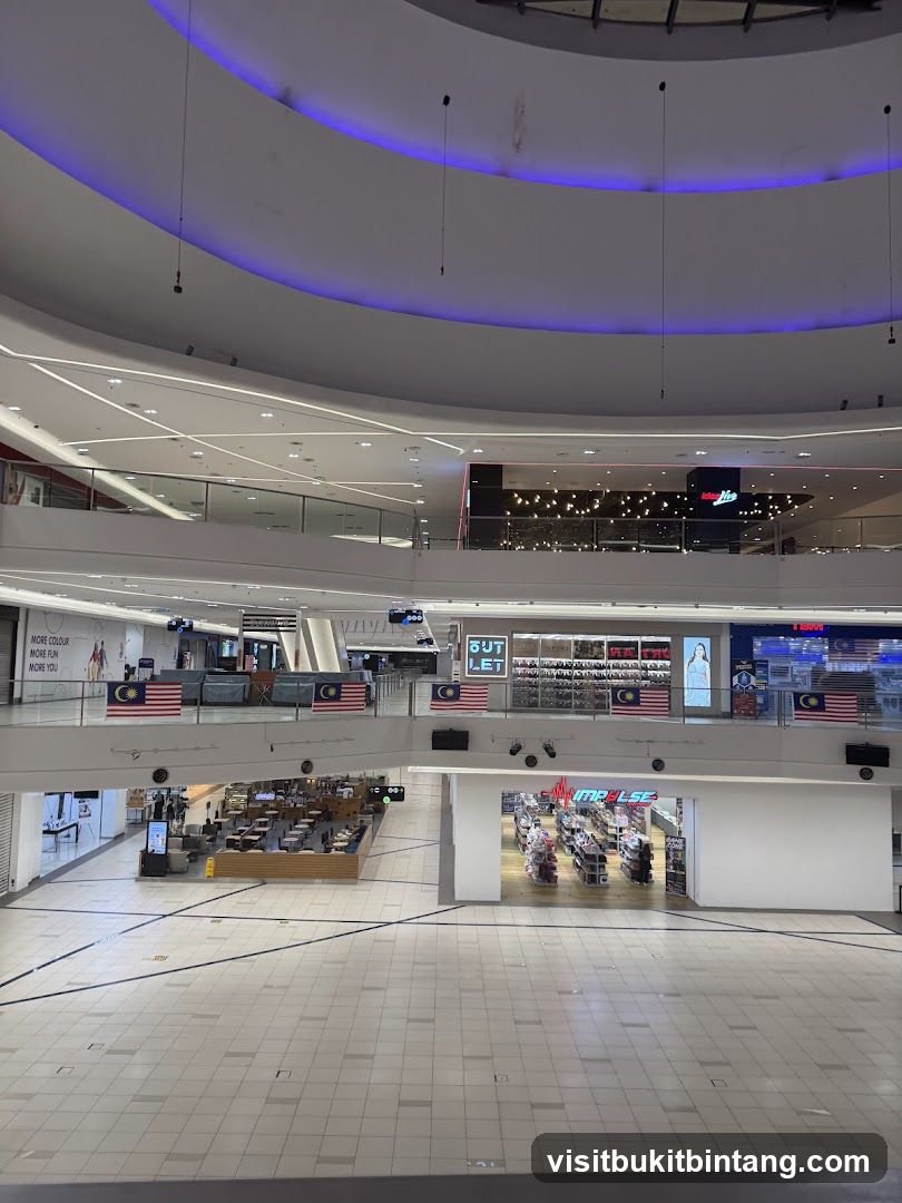 Mall Interior with Shops and Food Court