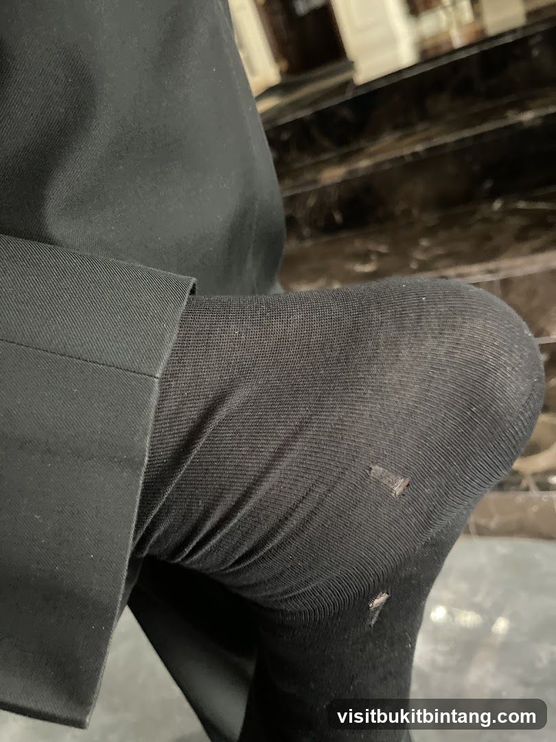 Torn Black Sock