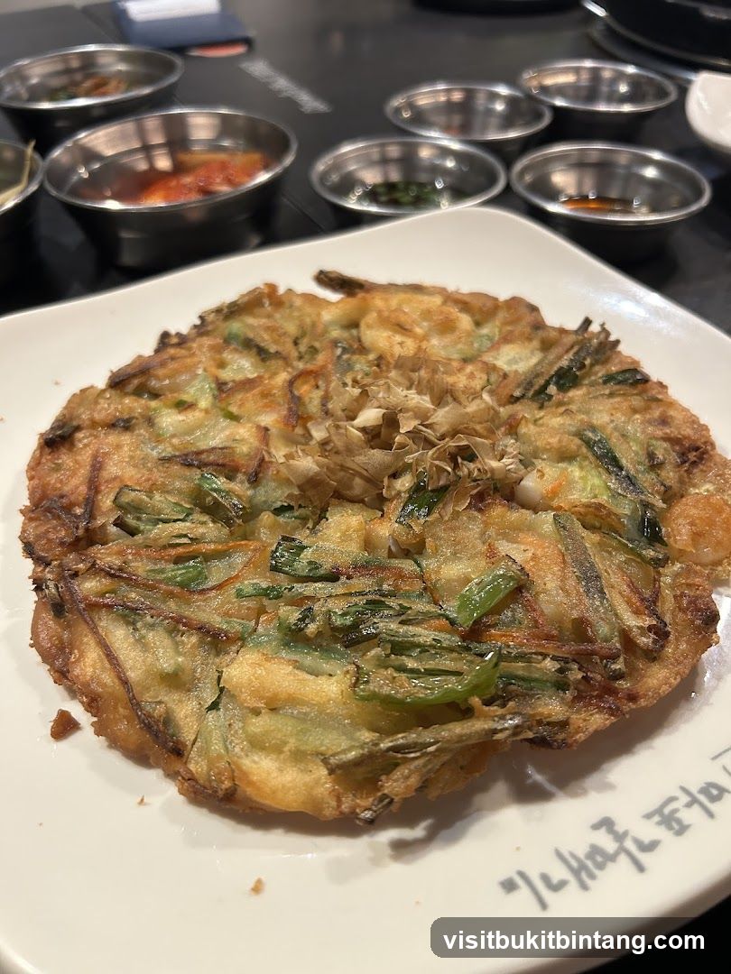 Korean Pancake with Side Dishes