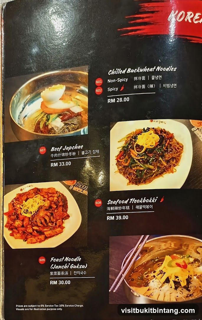 Korean Menu