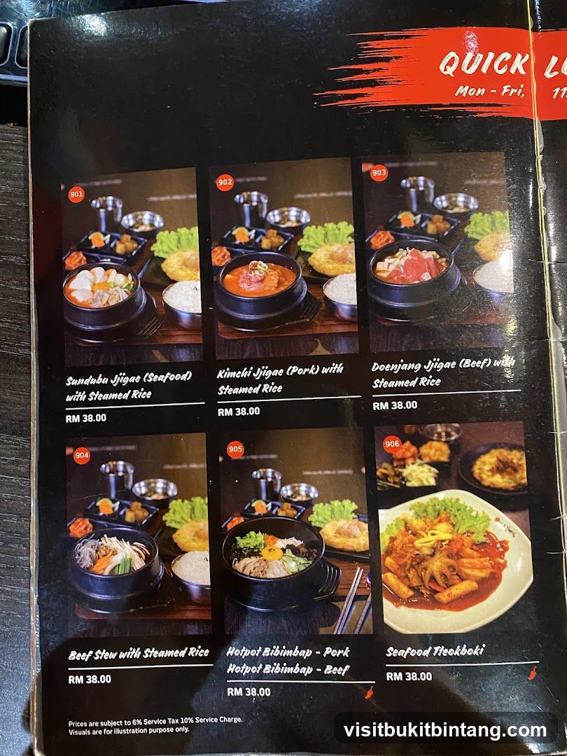 Quick Lunch Menu