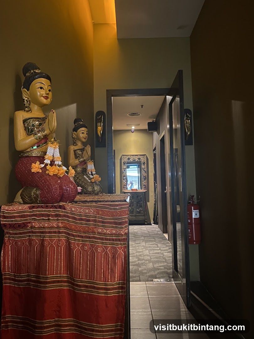 Thai Statues and Hallway