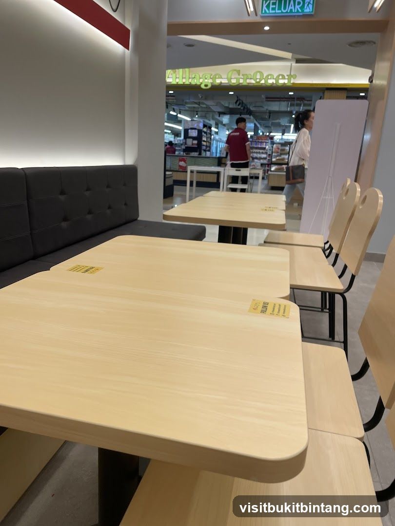 Dining Area with Grocery Store Entrance