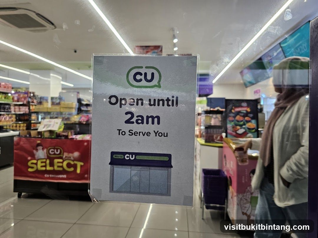 CU Convenience Store Hours Sign