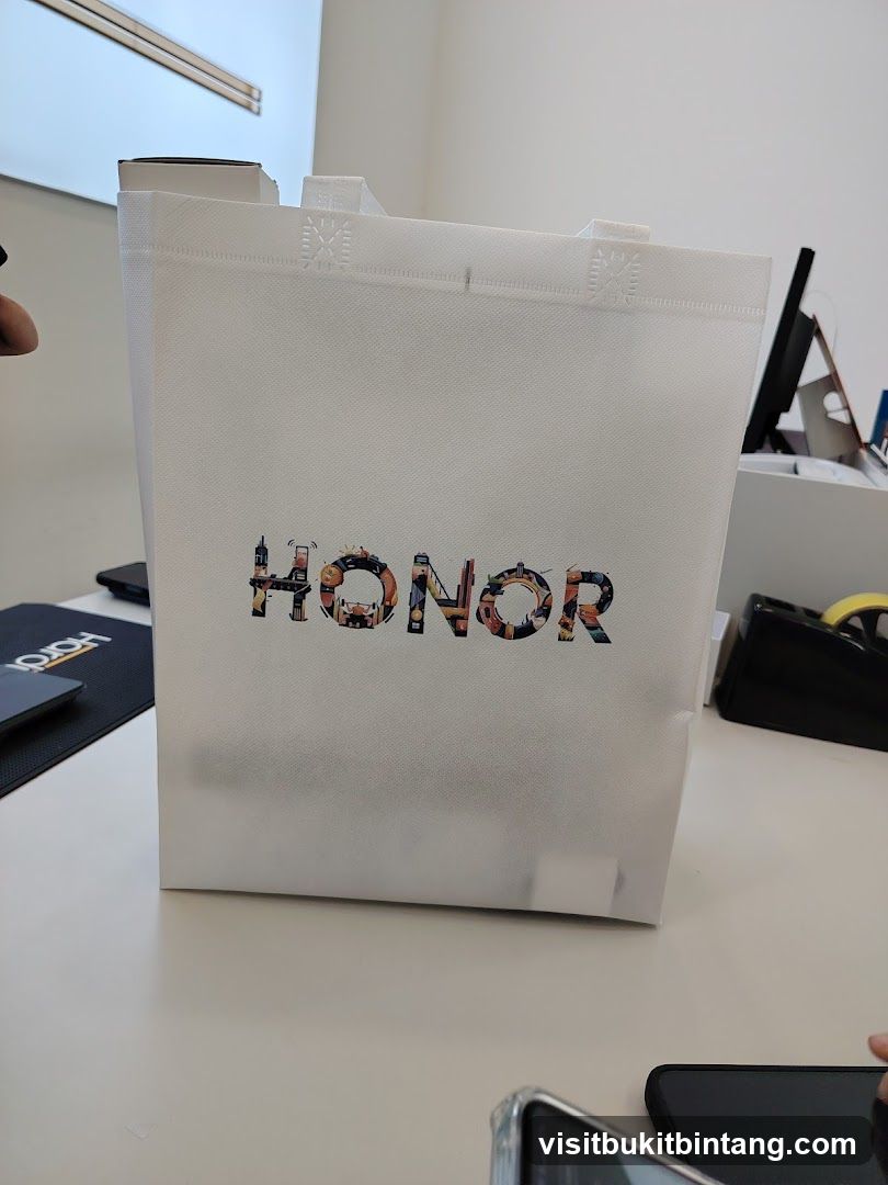 Honor branded tote bag