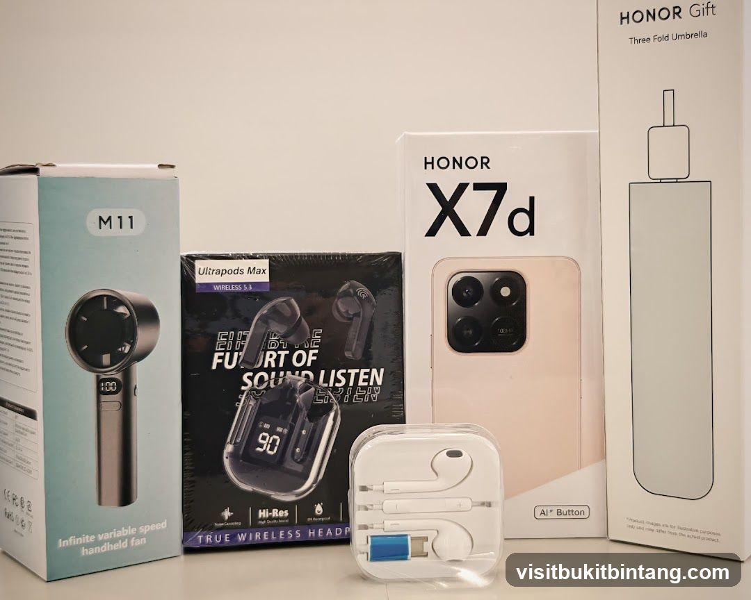 Various electronic gadgets and accessories