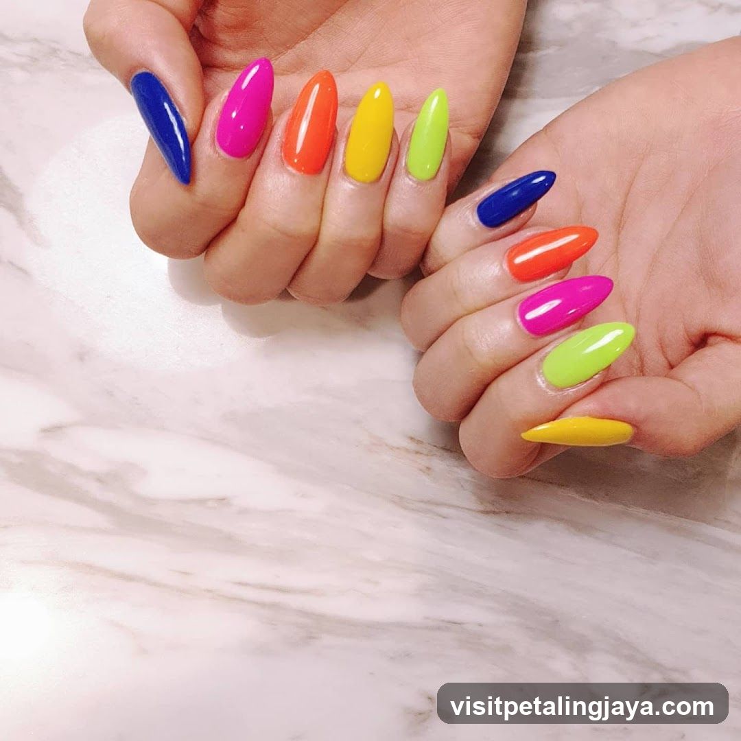 Colorful Nail Art Display