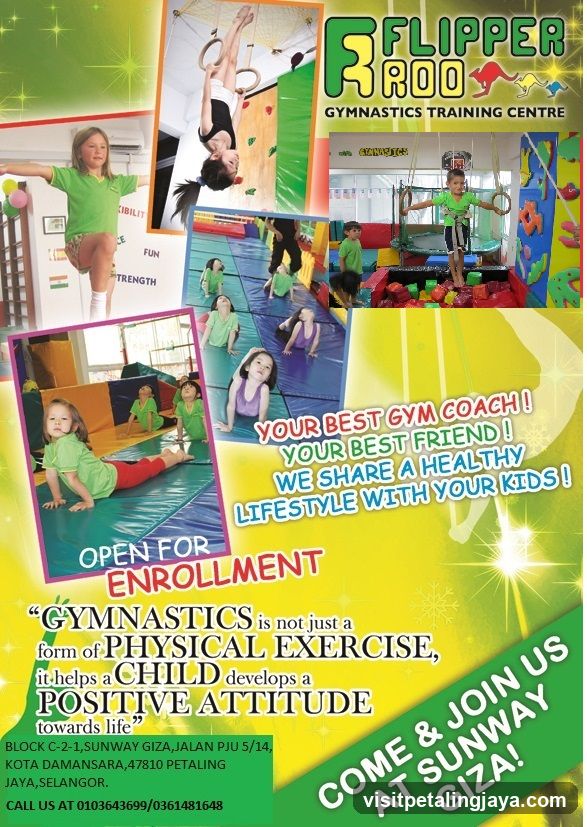 Flipper Roo Gymnastics Training Centre Ad