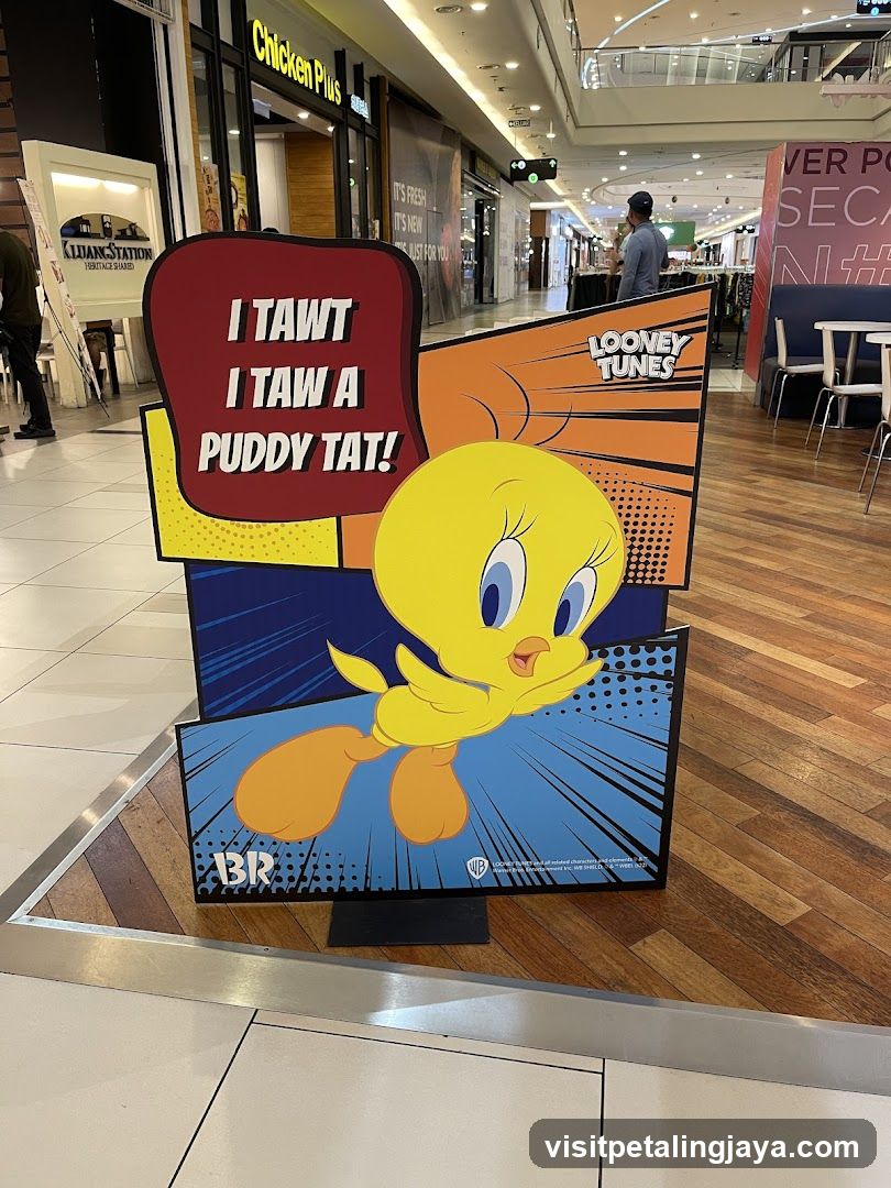 Looney Tunes Display in Mall