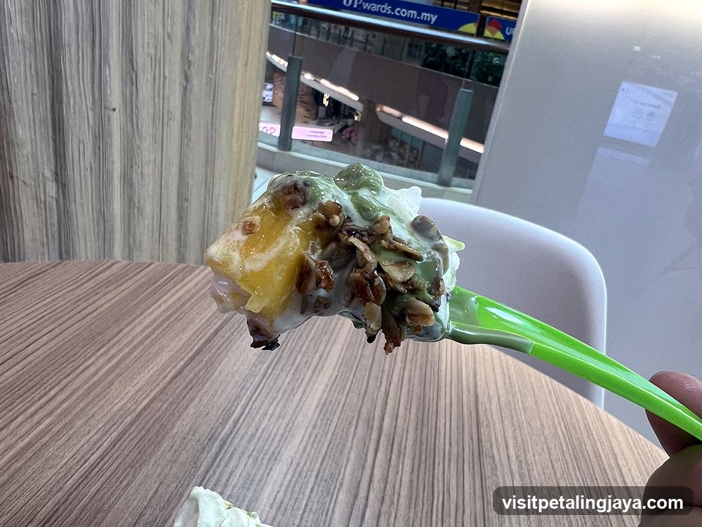 Matcha Dessert on Spoon