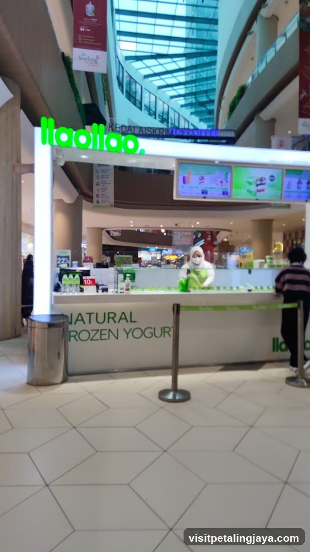 Frozen Yogurt Stand in Mall