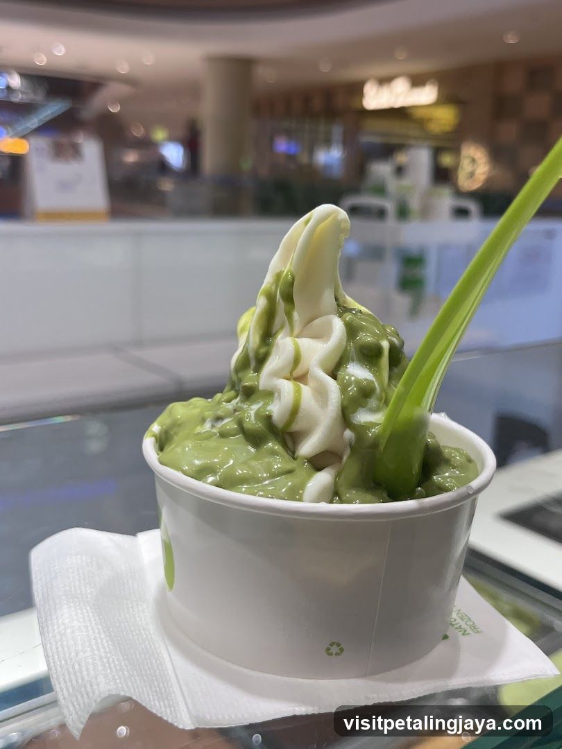Matcha and Vanilla Soft Serve