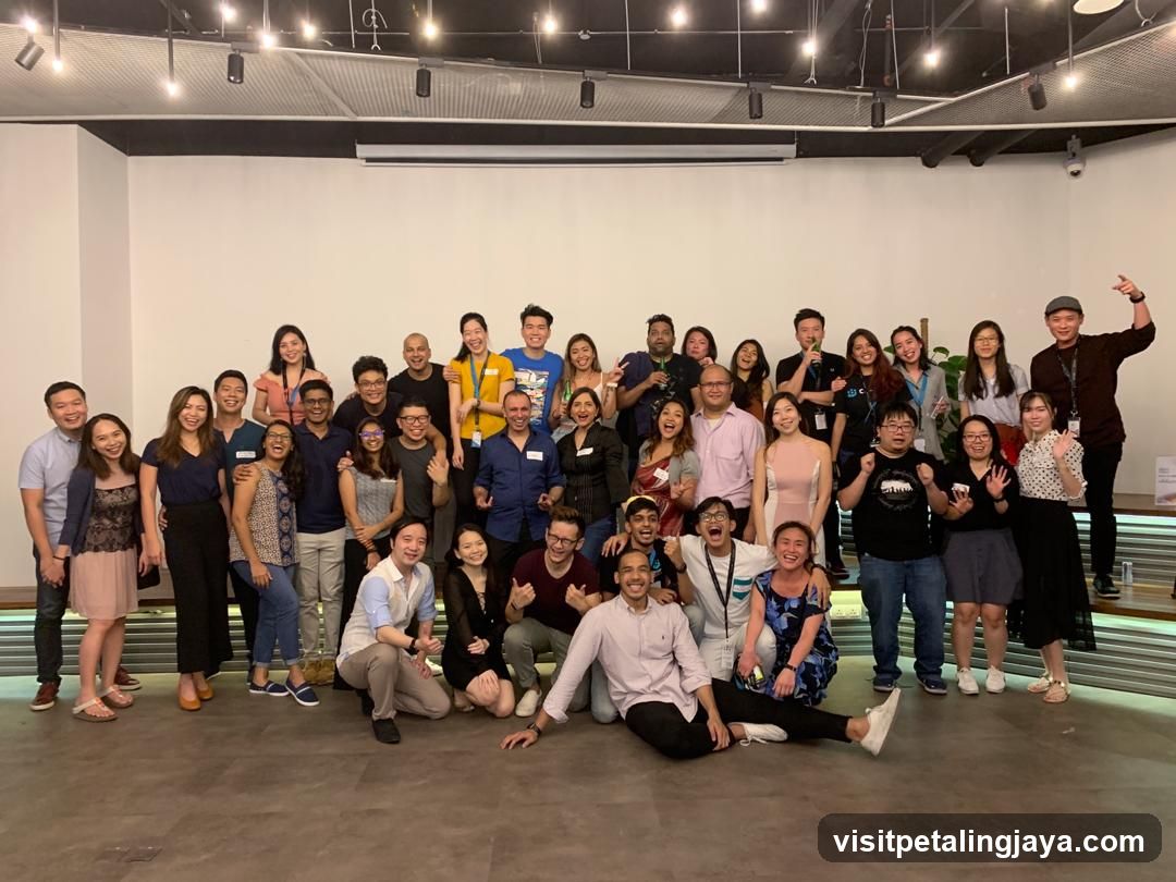 Group Photo in Modern Interior Space
