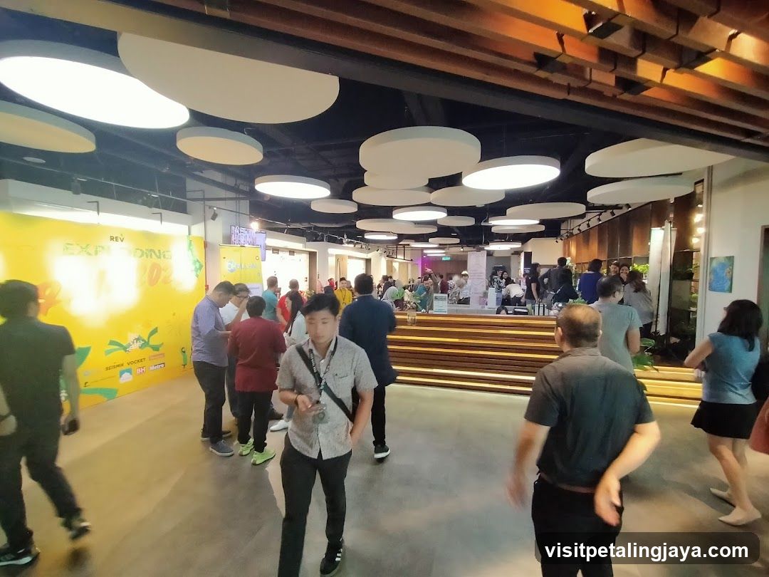 Indoor Event Space with Crowd