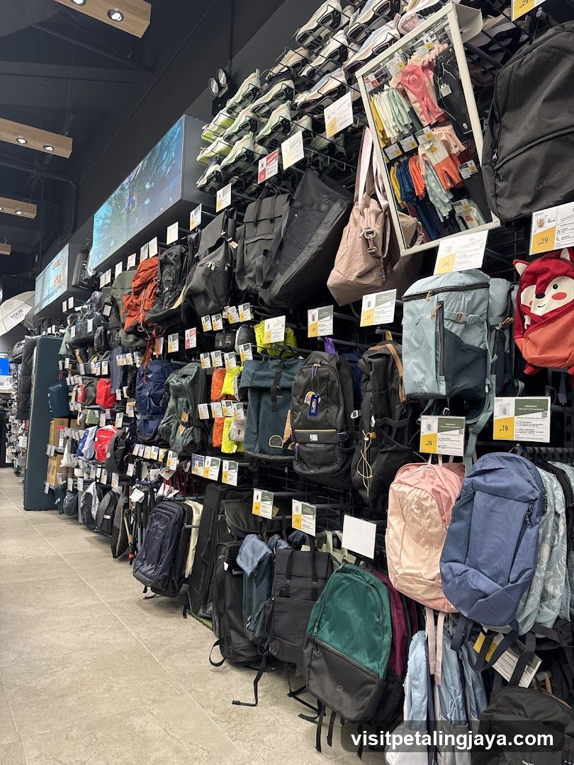 Backpack Display in Store