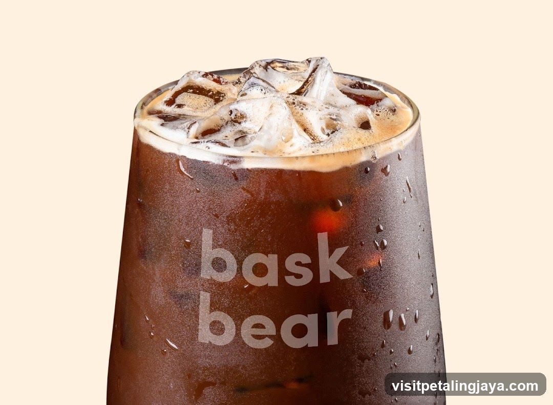 Iced beverage in branded glass