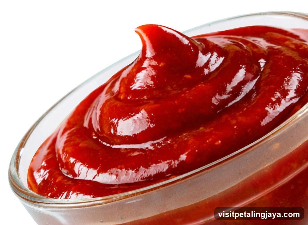 Ketchup in glass bowl