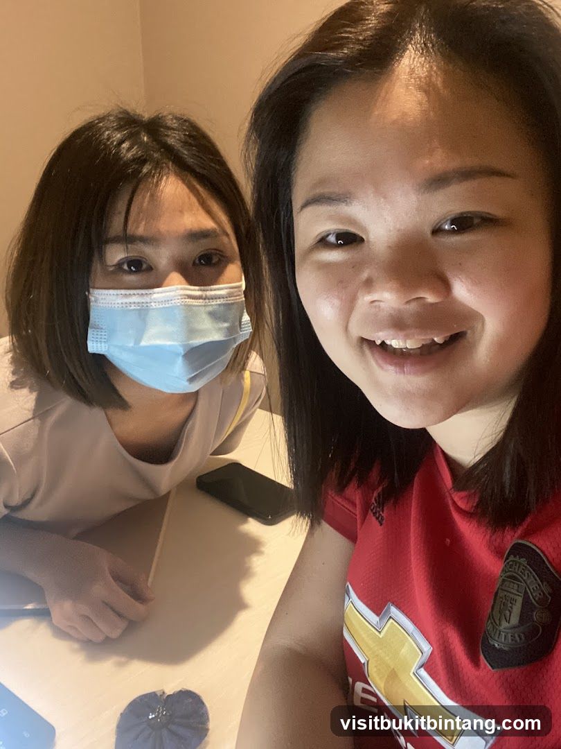 Two women posing for a selfie