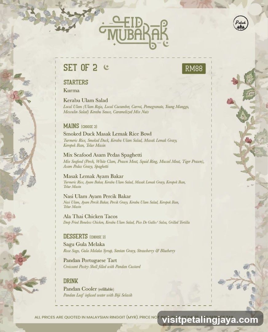 Eid Mubarak Menu