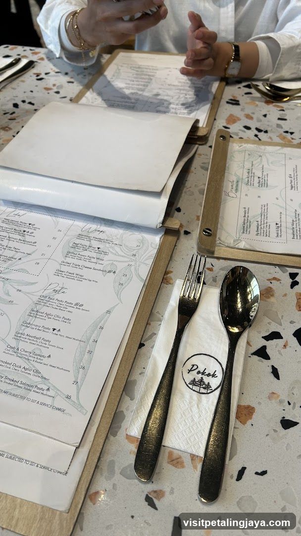 Dining Table Setting with Menus