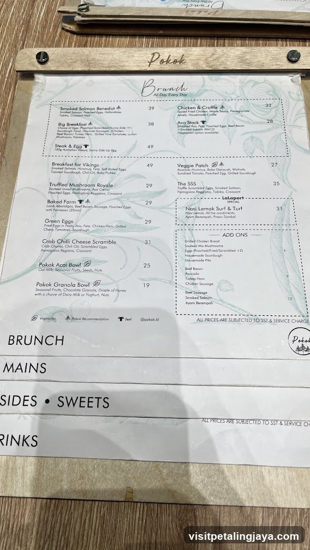 Poket Brunch Menu